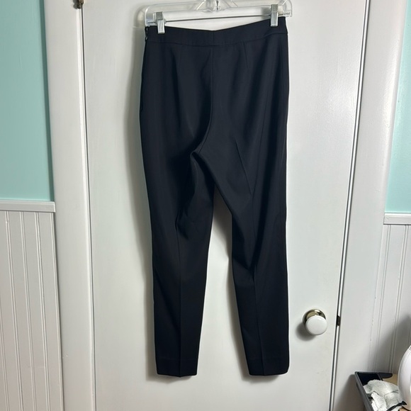 Carolina Herrera Black Wool Slim Straight Leg Trousers Size 2 Quiet Luxury - Picture 6 of 12